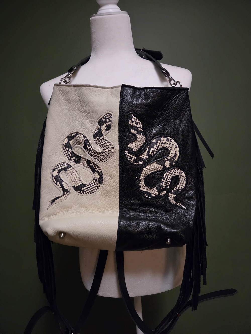Of The Sun Leather Convertible Shoulder Bag